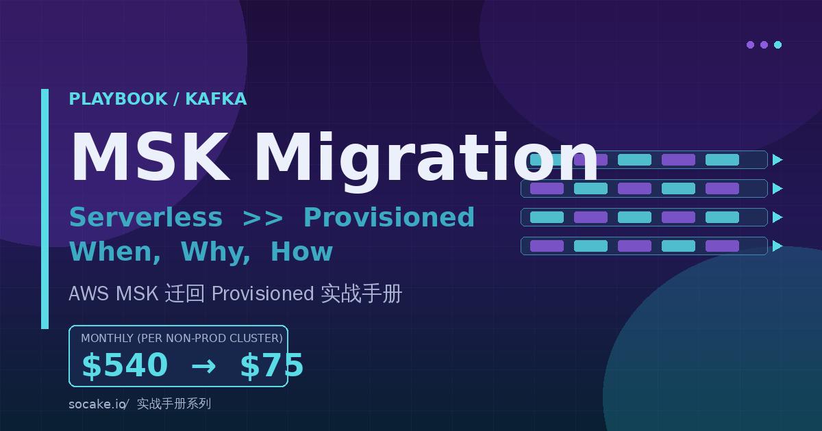 Playbook:AWS MSK Serverless 迁回 Provisioned——什么时候、为什么、怎么迁
