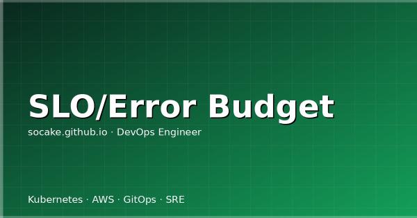 SLO/SLI/Error Budget 从理论到落地：SRE 可靠性工程实战