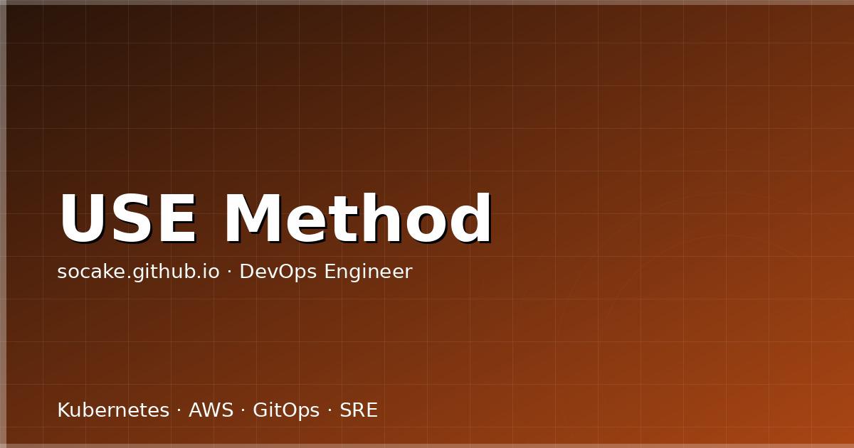 USE Method:系统性能分析方法论