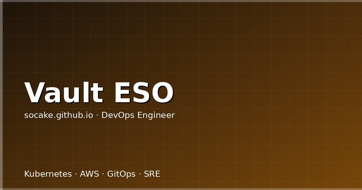 Secret 管理实战:HashiCorp Vault + External Secrets Operator